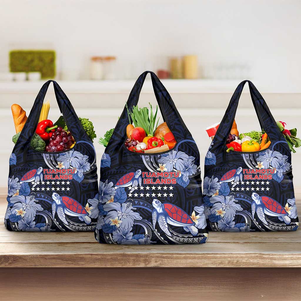 Tuamotu Islands Grocery Bag Polynesian Pattern With Turtle