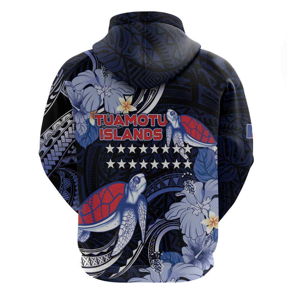Tuamotu Islands Hoodie Polynesian Pattern With Turtle