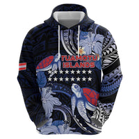 Tuamotu Islands Hoodie Polynesian Pattern With Turtle