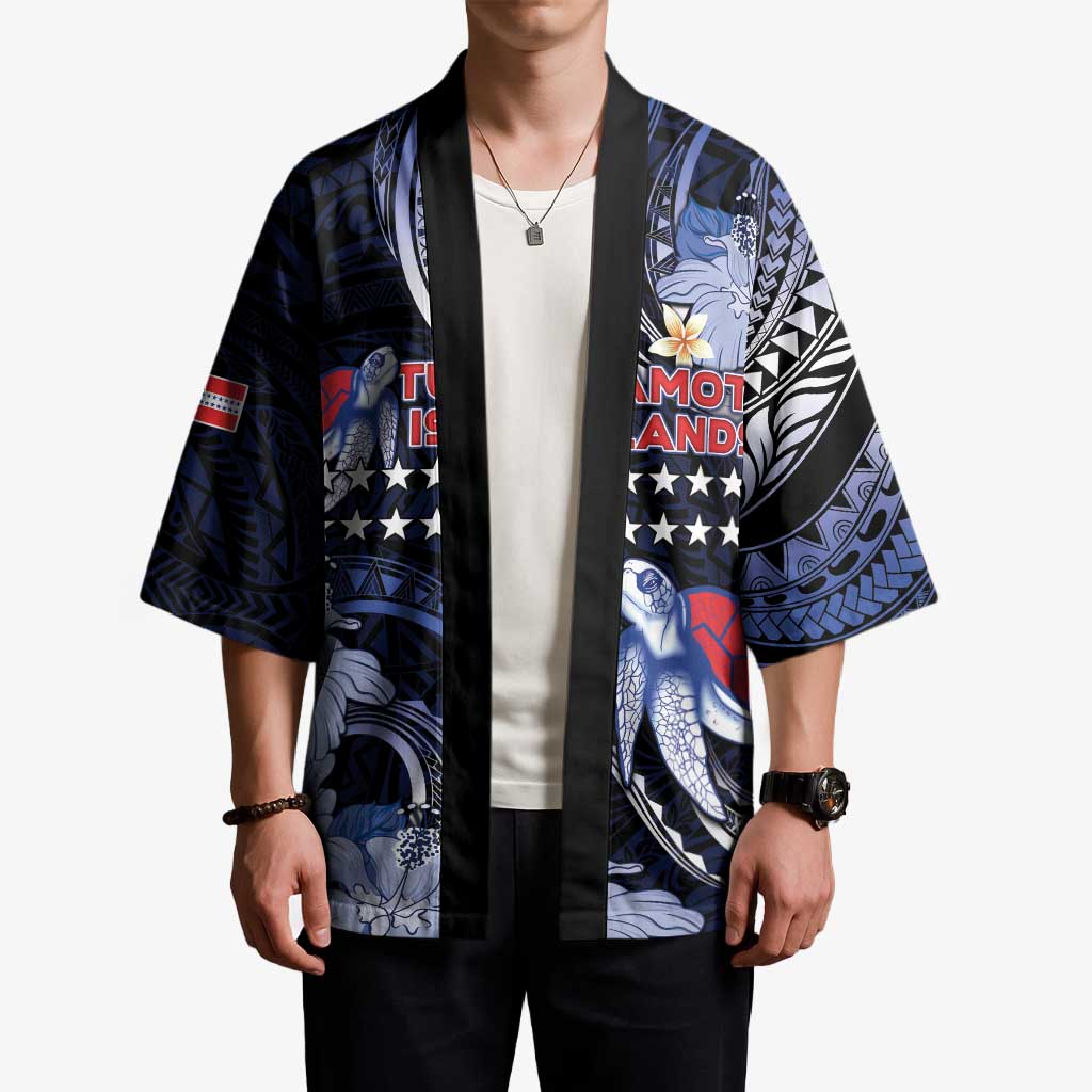 Tuamotu Islands Kimono Polynesian Pattern With Turtle
