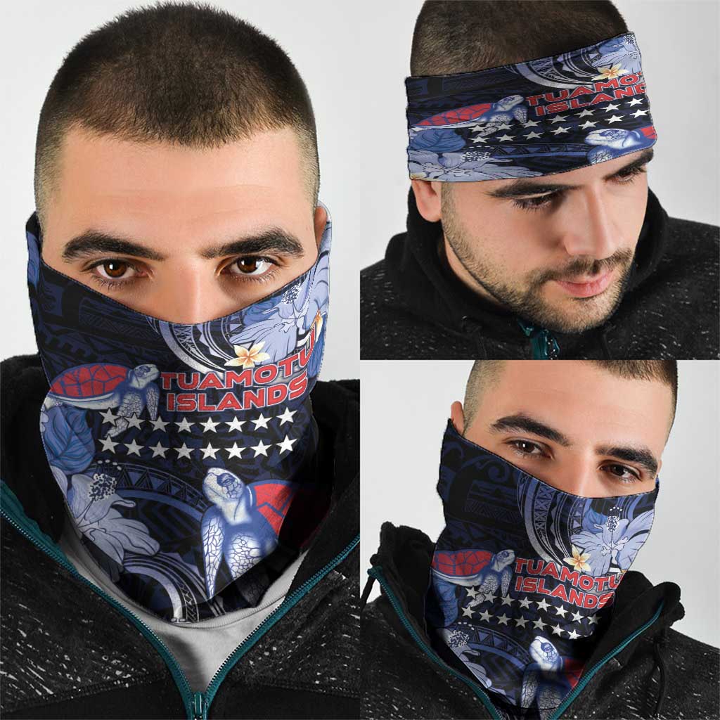 Tuamotu Islands Neck Gaiter Polynesian Pattern With Turtle