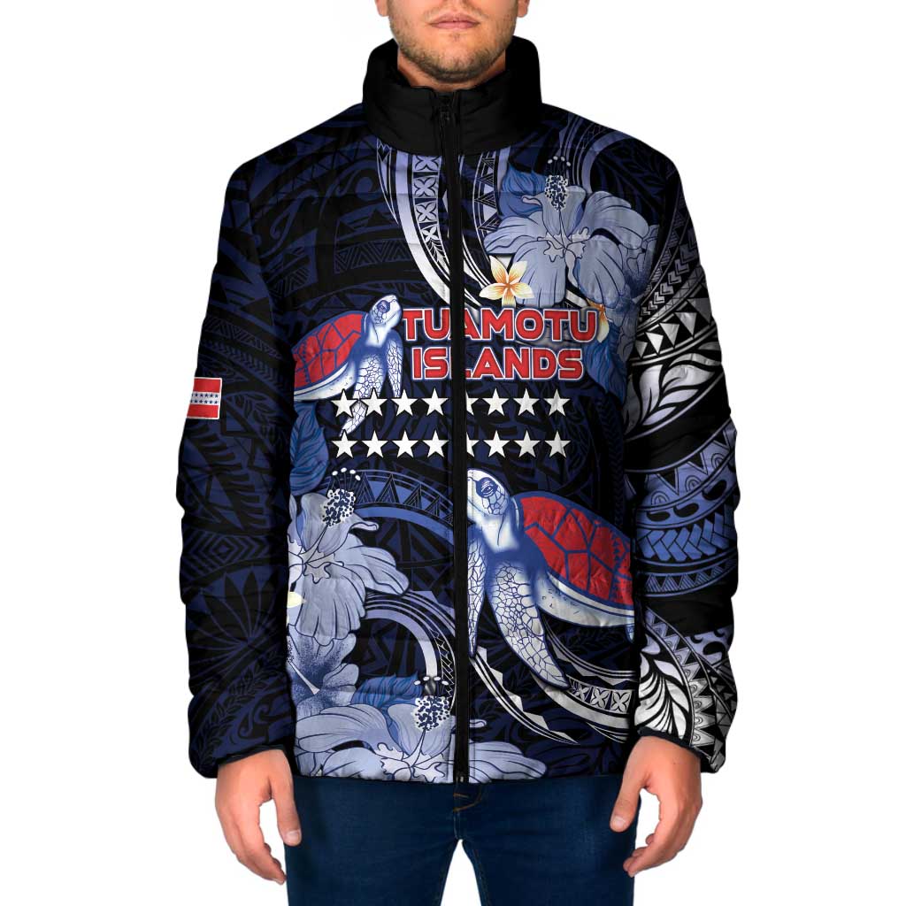 Tuamotu Islands Padded Jacket Polynesian Pattern With Turtle