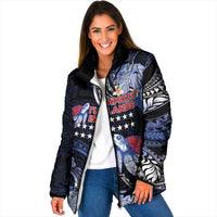 Tuamotu Islands Padded Jacket Polynesian Pattern With Turtle