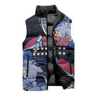 Tuamotu Islands Sleeveless Puffer Jacket Polynesian Pattern With Turtle