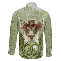 New Zealand Maori Fairy Patupaiarehe Family Matching Long Sleeve Bodycon Dress and Hawaiian Shirt Polynesian Style LT05 - Polynesian Pride