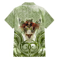 New Zealand Maori Fairy Patupaiarehe Family Matching Off Shoulder Maxi Dress and Hawaiian Shirt Polynesian Style LT05 - Polynesian Pride