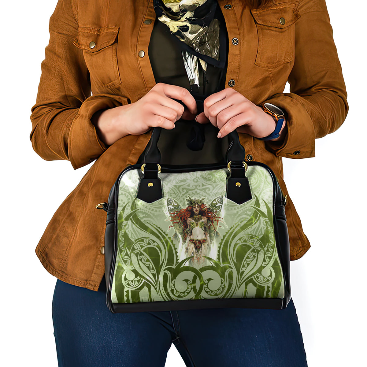 New Zealand Maori Fairy Patupaiarehe Shoulder Handbag Polynesian Style