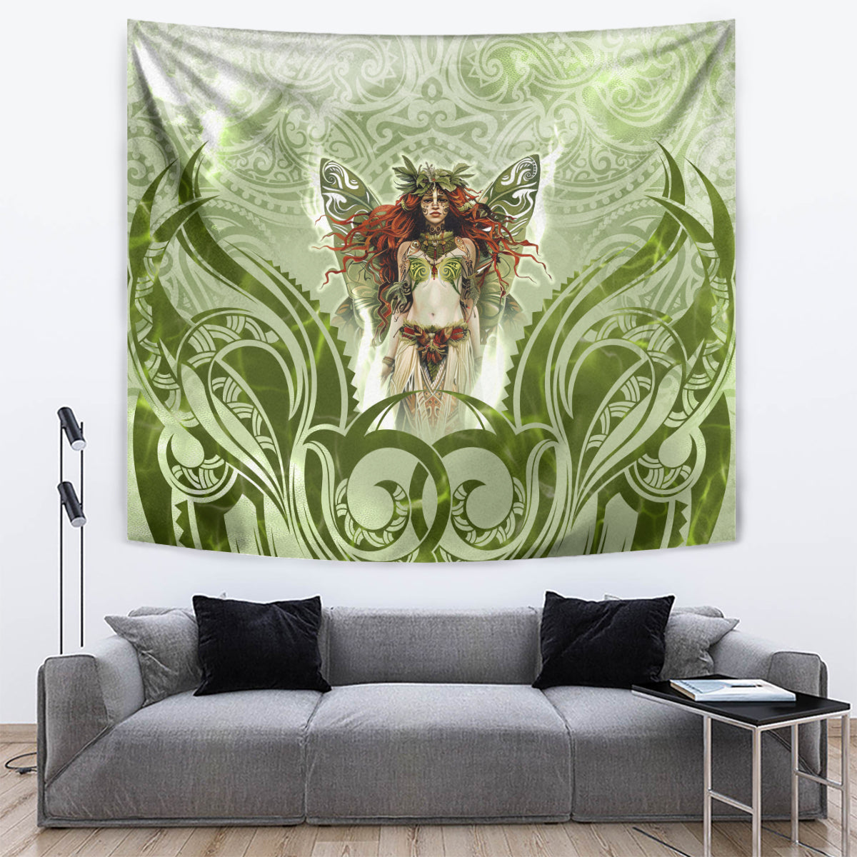 New Zealand Maori Fairy Patupaiarehe Tapestry Polynesian Style LT05 Red - Polynesian Pride