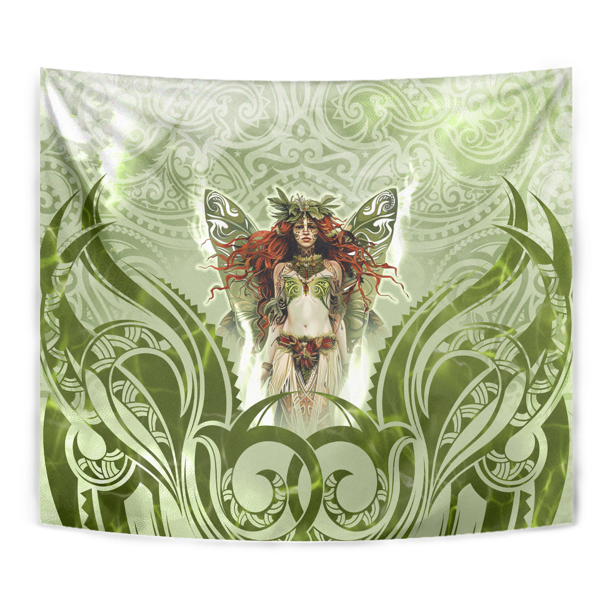 New Zealand Maori Fairy Patupaiarehe Tapestry Polynesian Style