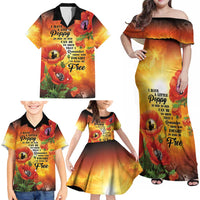 ANZAC Day Red Poppy Family Matching Off Shoulder Maxi Dress and Hawaiian Shirt Honoring The ANZAC Spirit LT05 - Polynesian Pride