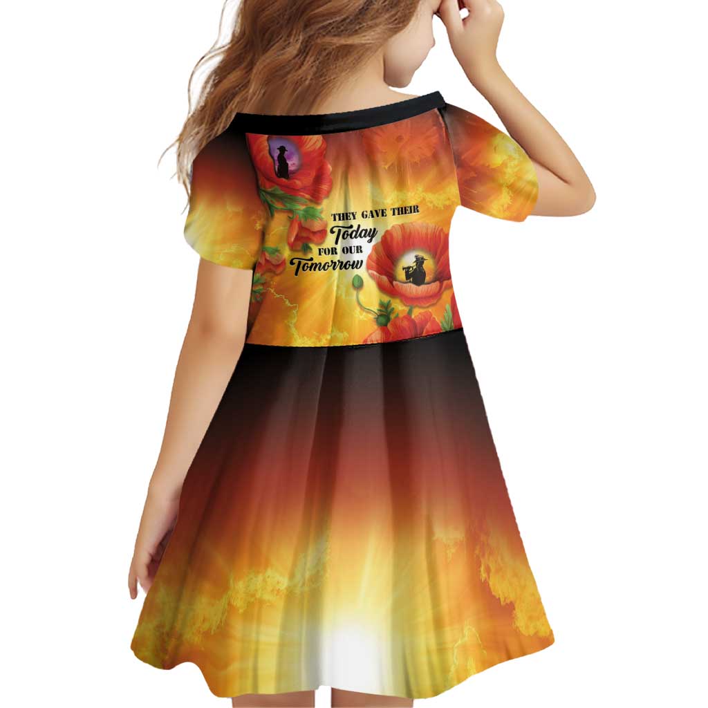 ANZAC Day Red Poppy Family Matching Off Shoulder Short Dress and Hawaiian Shirt Honoring The ANZAC Spirit LT05 - Polynesian Pride