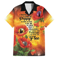ANZAC Day Red Poppy Family Matching Puletasi and Hawaiian Shirt Honoring The ANZAC Spirit LT05 Dad's Shirt - Short Sleeve Orange - Polynesian Pride