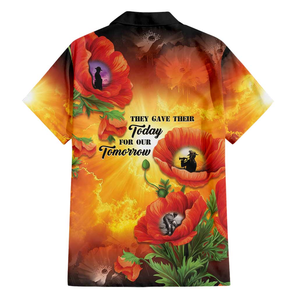 ANZAC Day Red Poppy Family Matching Short Sleeve Bodycon Dress and Hawaiian Shirt Honoring The ANZAC Spirit LT05 - Polynesian Pride