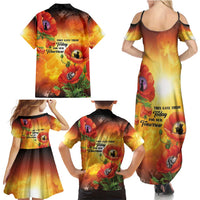 ANZAC Day Red Poppy Family Matching Summer Maxi Dress and Hawaiian Shirt Honoring The ANZAC Spirit LT05 - Polynesian Pride