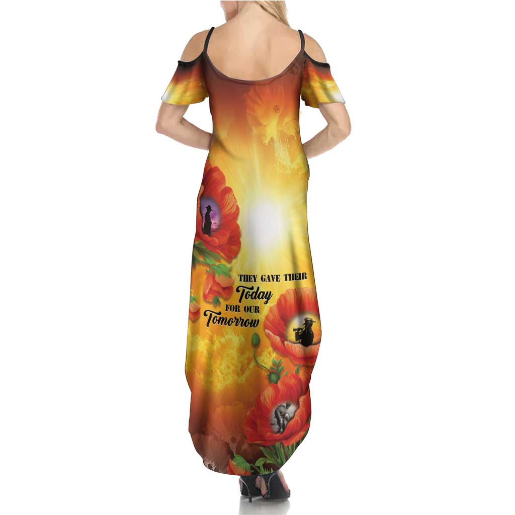 ANZAC Day Red Poppy Family Matching Summer Maxi Dress and Hawaiian Shirt Honoring The ANZAC Spirit LT05 - Polynesian Pride