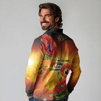 ANZAC Day Red Poppy Long Sleeve Polo Shirt Honoring The ANZAC Spirit