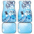 Aotearoa Maori Wahine Car Mats Fantail Bird Blue Gold Marble