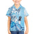 Aotearoa Maori Wahine Hawaiian Shirt Fantail Bird Blue Gold Marble