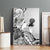 Aotearoa Maori Wahine Canvas Wall Art Fantail Bird Black Gold Marble
