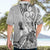 Aotearoa Maori Wahine Hawaiian Shirt Fantail Bird Black Gold Marble