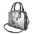 Aotearoa Maori Wahine Shoulder Handbag Fantail Bird Black Gold Marble
