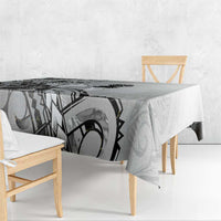 Aotearoa Maori Wahine Tablecloth Fantail Bird Black Gold Marble LT05 - Polynesian Pride