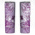 Aotearoa Maori Wahine Skinny Tumbler Fantail Bird Purple Gold Marble