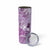 Aotearoa Maori Wahine Skinny Tumbler Fantail Bird Purple Gold Marble