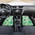 Aotearoa Maori Wahine Car Mats Fantail Bird Green Gold Marble