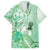 Aotearoa Maori Wahine Hawaiian Shirt Fantail Bird Green Gold Marble