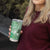Aotearoa Maori Wahine Tumbler Cup Fantail Bird Green Gold Marble