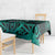 New Zealand Darts Tablecloth Maori Koru Dartboard Turquoise Flame