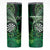 Personalised New Zealand Darts Skinny Tumbler Maori Koru Dartboard Green Flame