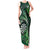 Personalised New Zealand Darts Tank Maxi Dress Maori Koru Dartboard Green Flame