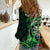Personalised New Zealand Darts Women Casual Shirt Maori Koru Dartboard Green Flame