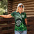 Personalised New Zealand Darts Women Polo Shirt Maori Koru Dartboard Green Flame