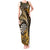 Personalised New Zealand Darts Tank Maxi Dress Maori Koru Dartboard Gold Flame