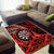 New Zealand Darts Area Rug Maori Koru Dartboard Red Flame