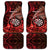 New Zealand Darts Car Mats Maori Koru Dartboard Red Flame