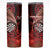 Personalised New Zealand Darts Skinny Tumbler Maori Koru Dartboard Red Flame