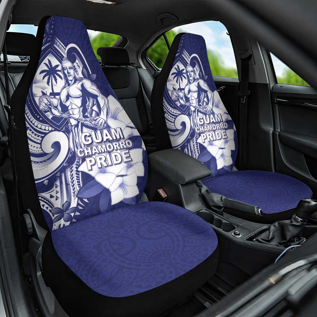 Guam Chief Quipuha Car Seat Cover Polynesian Pattern With Guasali Flowers