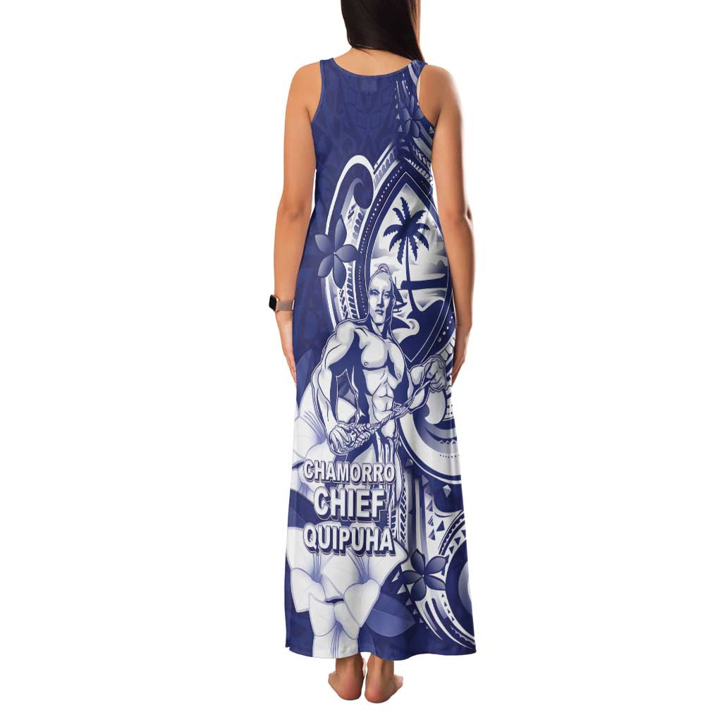 Guam Chief Quipuha Family Matching Tank Maxi Dress and Hawaiian Shirt Polynesian Pattern With Guasali Flowers LT05 - Polynesian Pride