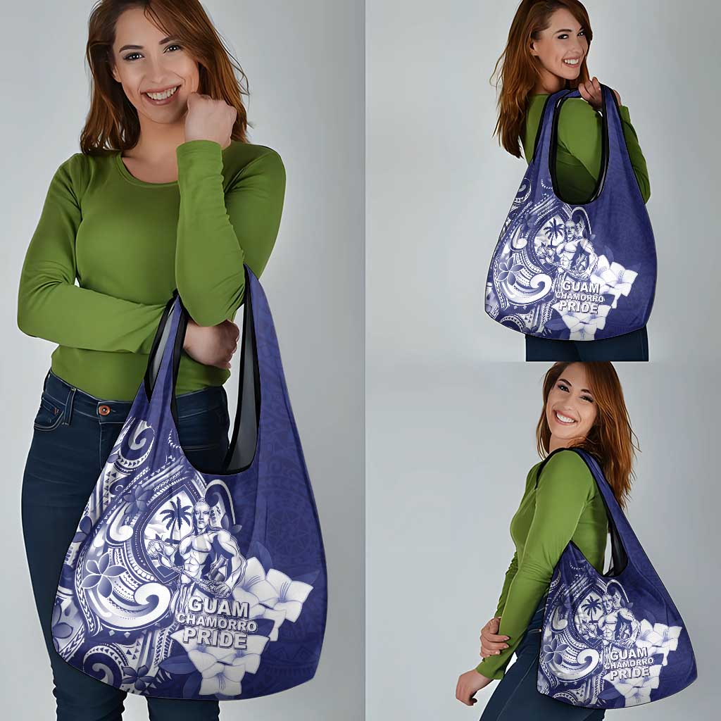 Guam Chief Quipuha Grocery Bag Polynesian Pattern With Guasali Flowers