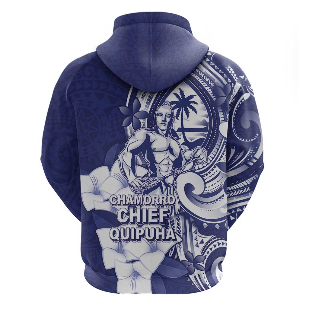 Guam Chief Quipuha Hoodie Polynesian Pattern With Guasali Flowers