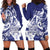 Guam Chief Quipuha Hoodie Dress Polynesian Pattern With Guasali Flowers