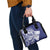 Guam Chief Quipuha Shoulder Handbag Polynesian Pattern With Guasali Flowers