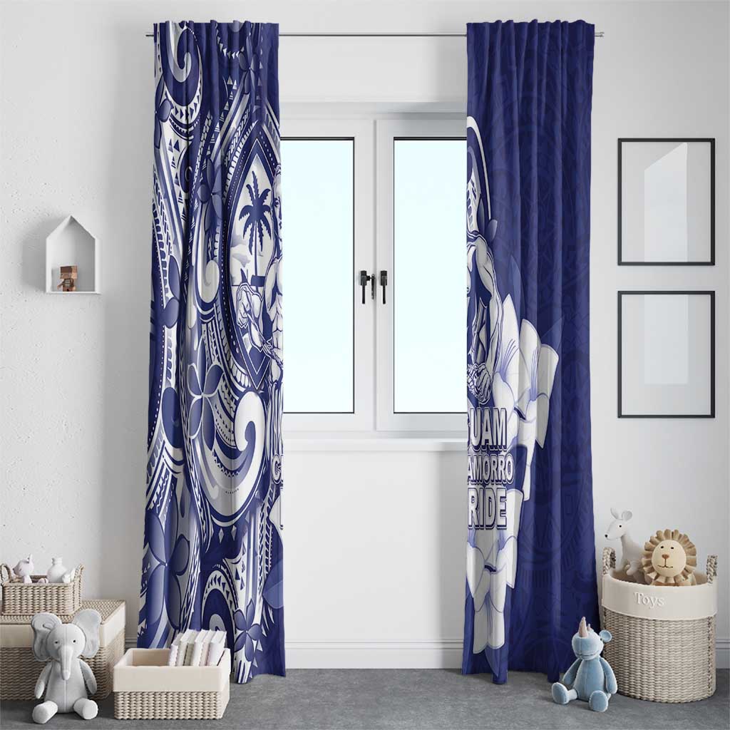 Guam Chief Quipuha Window Curtain Polynesian Pattern With Guasali Flowers