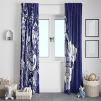 Guam Chief Quipuha Window Curtain Polynesian Pattern With Guasali Flowers