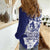 Guam Chief Quipuha Women Casual Shirt Polynesian Pattern With Guasali Flowers
