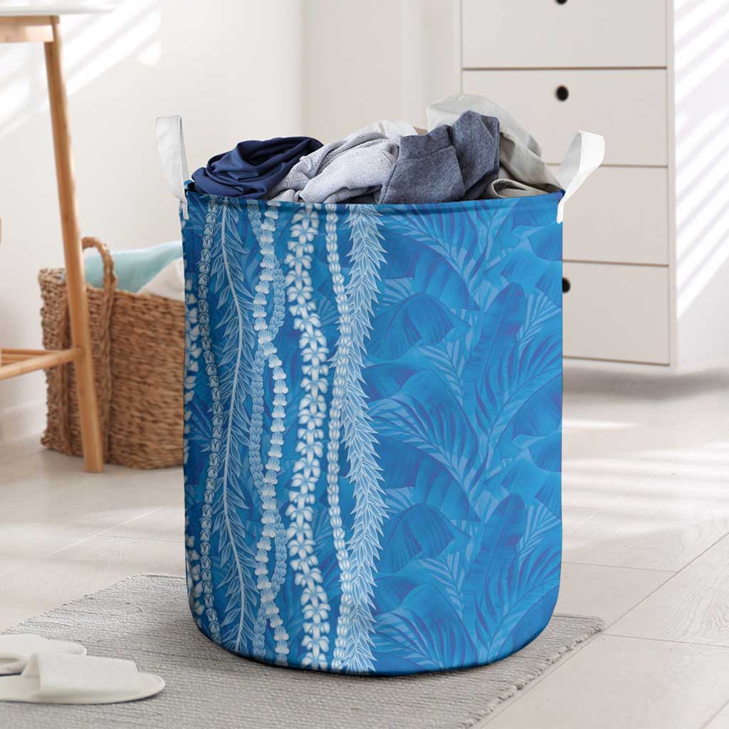 Hawaii Prince Kuhio Laundry Basket Blue Hawaiian Lau Maia With Leis